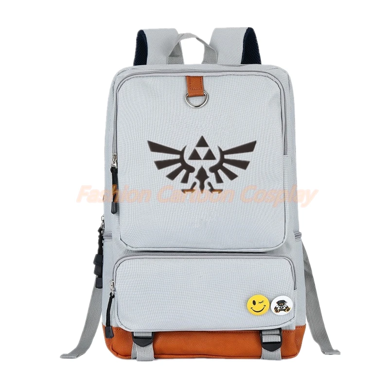 Легенда о Зельде Рюкзак хороший черный логотип Zelda парусиновая сумка японский