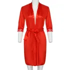 Сексуальное нижнее белье, атласное кружевное платье-кимоно, интимная одежда для сна, халат, женское сексуальное нижнее белье, ночная рубашка, женское нижнее белье, Прямая поставка M3