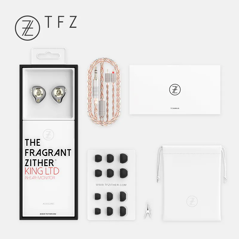 Ароматные наушники Zither TFZ KING LTD с музыкальным монитором HIFI шумоподавлением 2