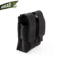 military adjustable double pistol magazine pouch tactical molle accessory pistol pouches for vest belt small tool flashlight bag