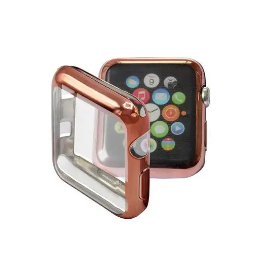 Резиновый чехол для Apple Watch Series 4 3 2 1 защитный iWatch 40 мм 44 38 42 полный экран | Наручные