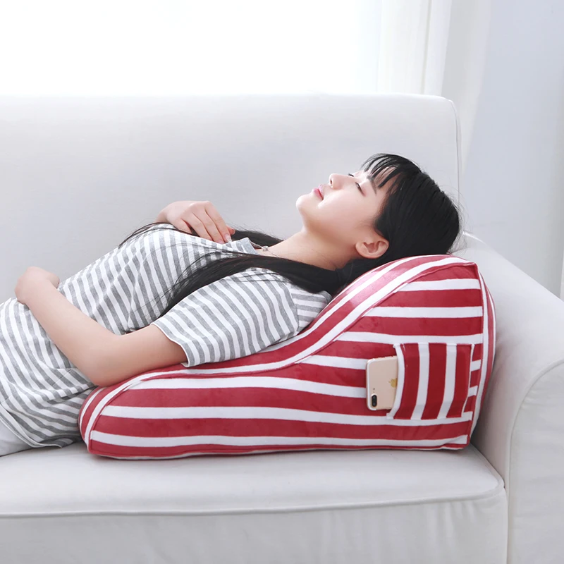 Preço Macio Mochila Escritório Encosto Travesseiro Pode Ser Destacada E Lavada No Grande Encosto Triangular Sofá Almofada Cama Sofá 6kd131