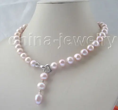 

Хит продаж, красивое ожерелье из натурального фиолетового жемчуга 17 "11 мм