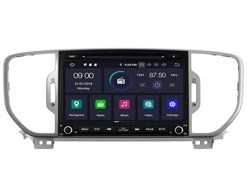 Android 9 0 OS автомобильный dvd-плеер для KIA SPORTAGE 2016 навигация SAT NAV 2 Гб ОЗУ + 16 Вспышка