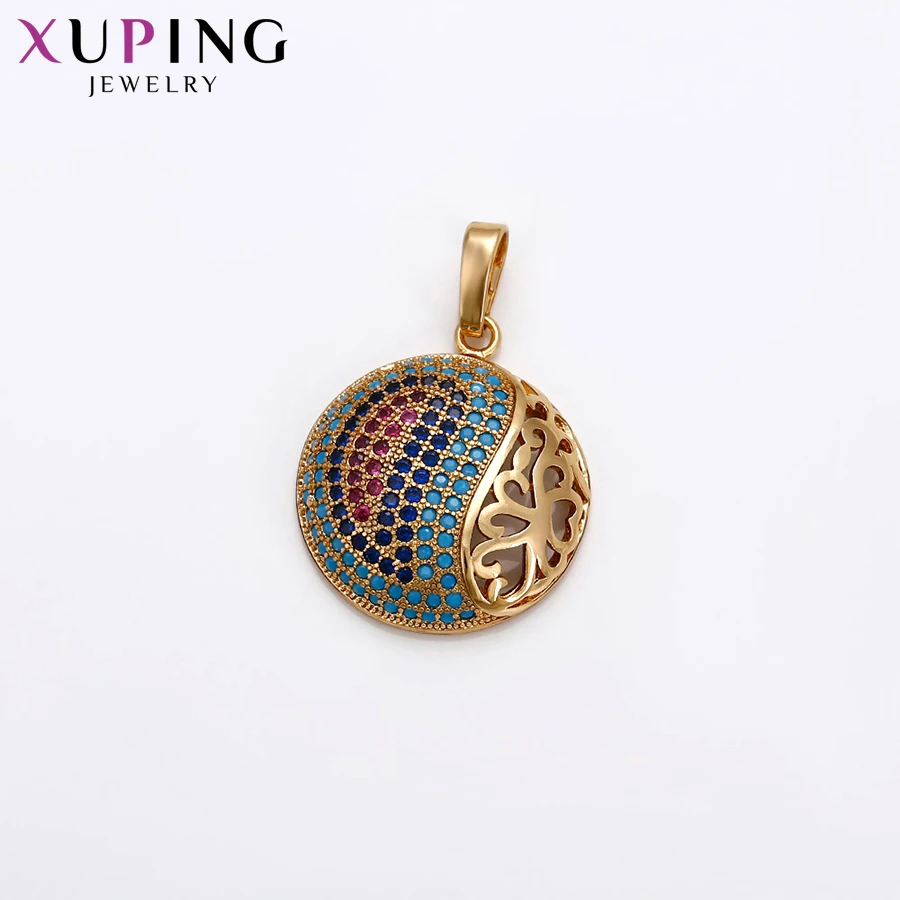 Xuping модное ожерелье круглой формы с золотым покрытием для женщин ювелирные
