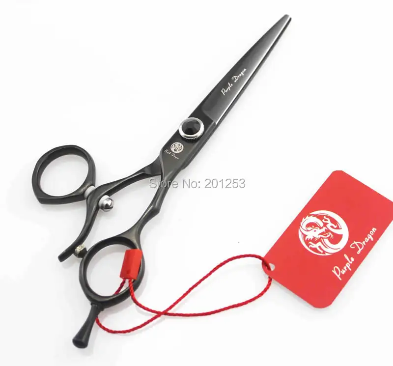 

6.0Inch Black 360 Degree Rotation Cutting Scissors Hair Shears for Salon Hairdressers JP440C Black Rhinestone Shear,1pcs LZS0450