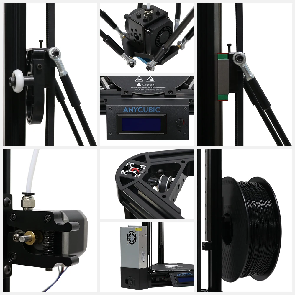 ANYCUBIC Kossel 3d принтер Impresora 3D авто уровень платформенный шкив линейная направляющая