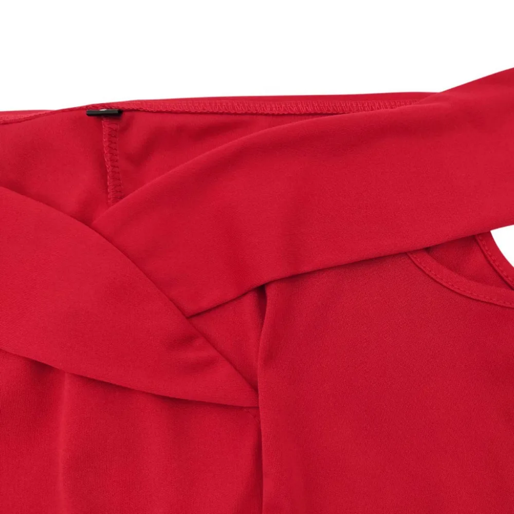 

Sexy V-neck mini dress Fashion Women Solid dress Off Shoulder Patchwork Irregular Sleeveless Ruffles mini DressY528