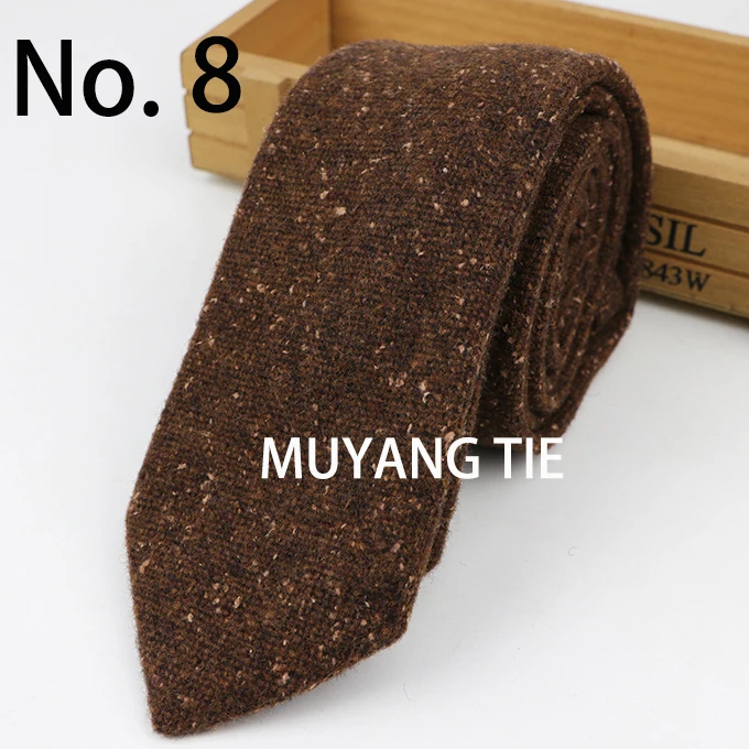 New Style Wool Viscose Tie 7cm Ties Fluffy Solid Color Corbata Slim Striped Necktie Cravat Clothing Accessories Warm Dot Ties