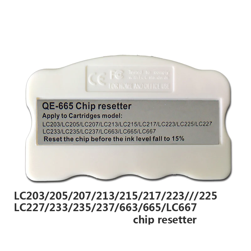 Картридж чип Resetter для Brother LC201 LC203 LC205 LC207 LC213 LC215 LC217 LC223 LC225 LC227 LC233 LC235 LC237 LC663 LC665 |