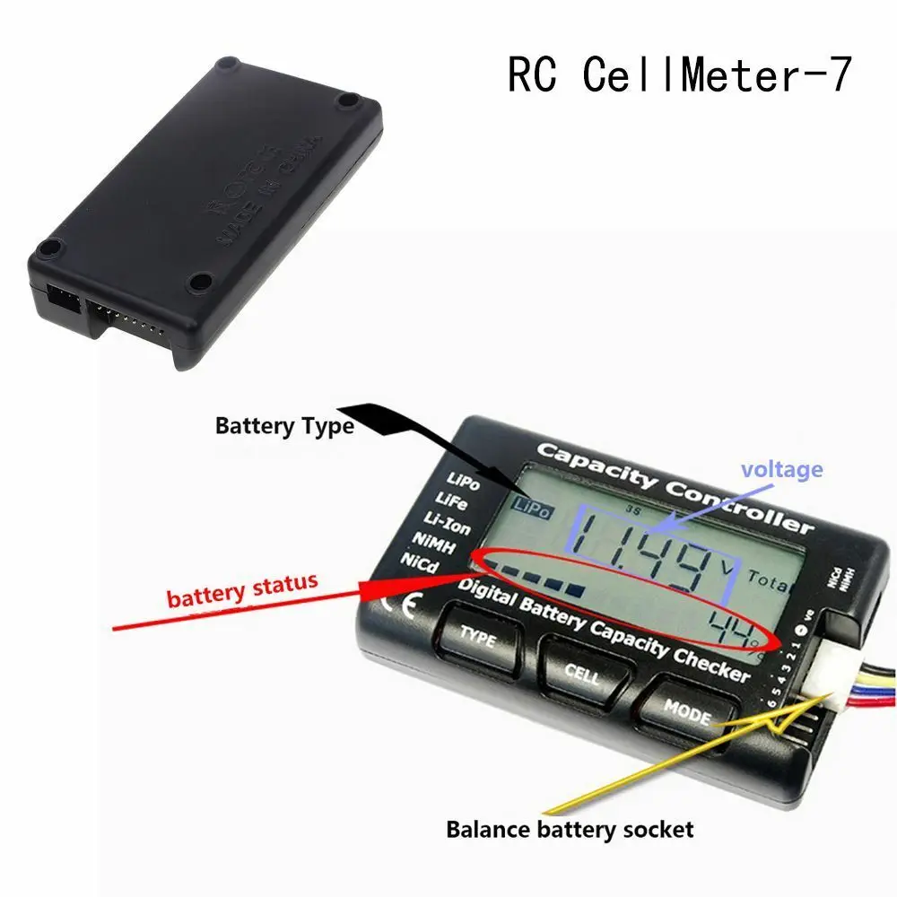 CellMeter 7 V2 с функцией баланса цифровой измеритель емкости аккумулятора CellMeter-7 для