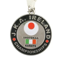 shiny silver sport medals customized logo 70mm diameter champion medal