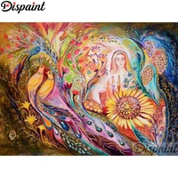 dispaint full squareround drill 5d diy diamond painting phoenix woman embroidery cross stitch 3d home decor a12719