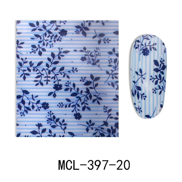 MCL-397-20 5 шил/лот 4*100 см Фольга для ногтей наклейки-лак 68 дизайнов цветок Передача Фольга для ногтей Переводные картинки слайдеры Маникюр Искусство Инструменты для украшения - Цвет: MCL-397-20