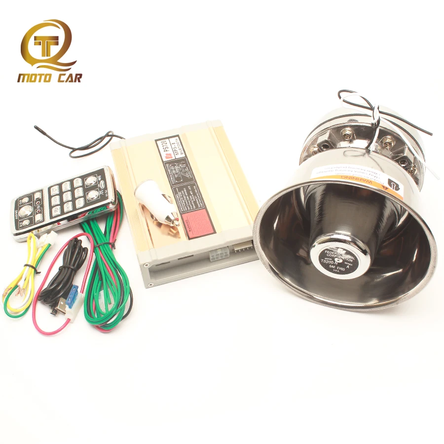 Звуковой сигнал мегафон полицейская сирена 12 В 200 Вт TF Mp3 плеер Bluetooth USB карта