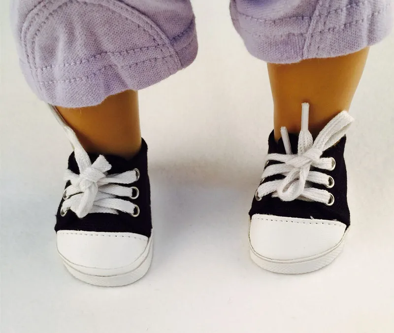 NEW ARRIVE black shoes&ampsport shoes &ampwalking fit 18 inch American girl dolldoll accessories387 | Игрушки и хобби