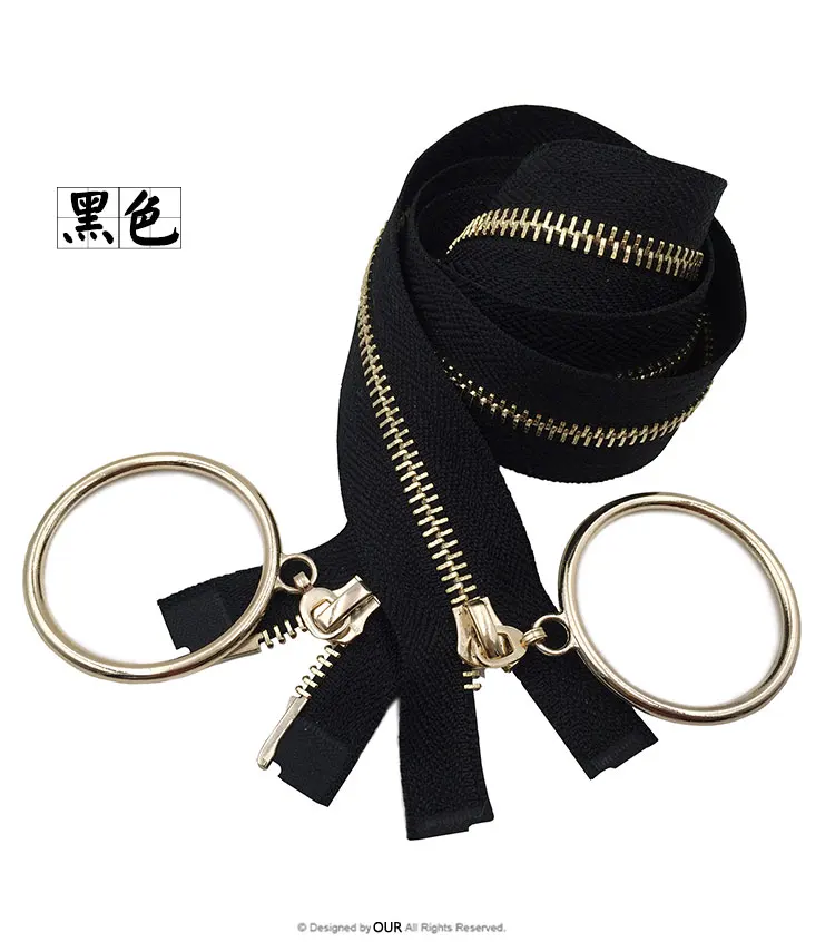 5 # металлическая молния с двойными слайдерами кольцевой съемник для пуховиков