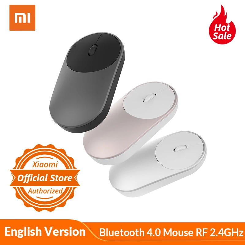 Портативная беспроводная оптическая мышь Xiaomi Bluetooth 4 0 RF 2 ГГц два режима игровая