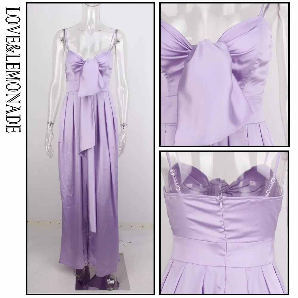 Love & лимонад светло фиолетовый свободные ремни лук Waistsuit комбинезон LM0879|strap