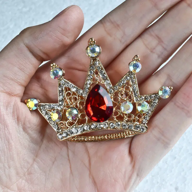 Plated Inlaid Crystal &amp Rhinestone Crown Shap Pendant D1054 | Украшения и аксессуары