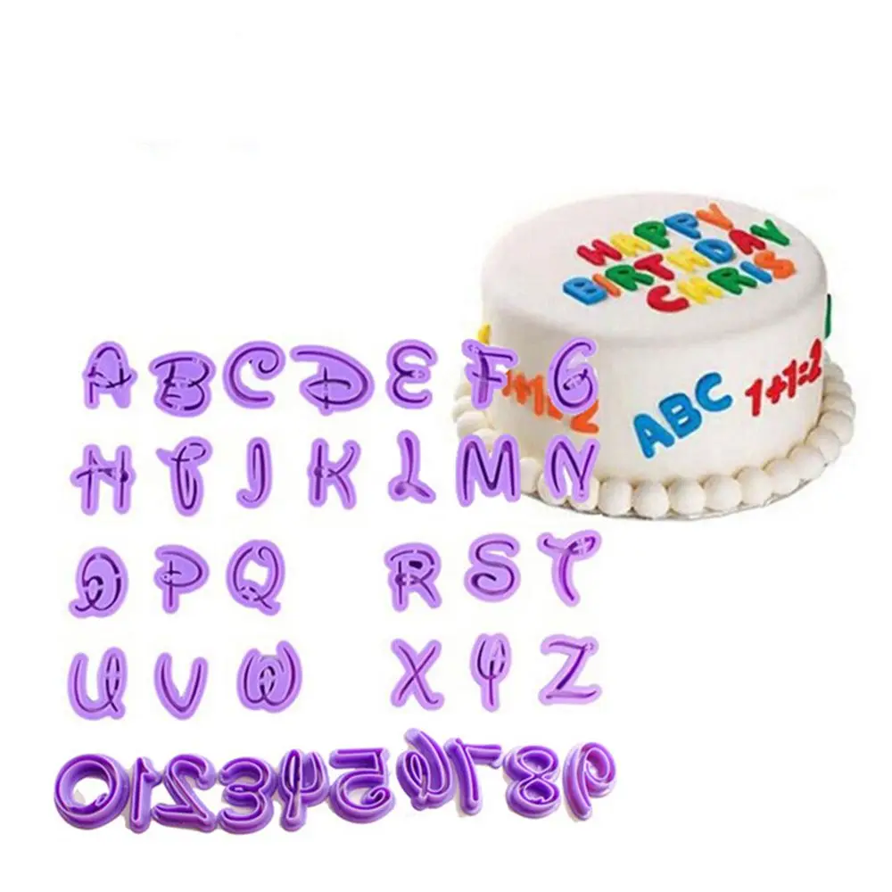 Новый 26 шт./компл. буквы алфавита номер Fondant (сахарная) торт форма для выпечки