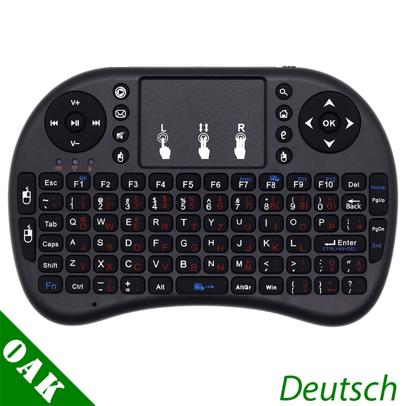 I8 немецкая версия клавиатура Deutsch i8 + 2 4 ГГц Мини Беспроводная Air Mouse с тачпадом для