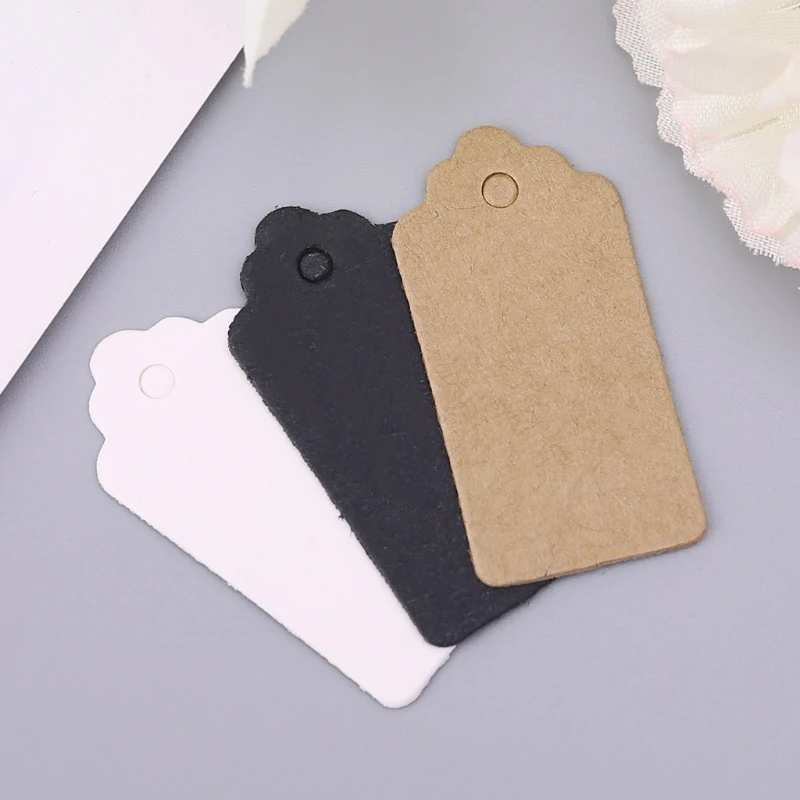 100 шт. винтажные подарочные бирки из крафт бумаги для ювелирных изделий ценник