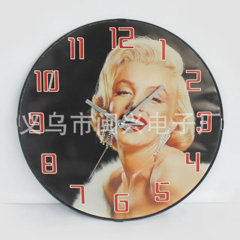 Yiwu watches manufacturers wholesale fashion star clock face classic commemorative arch side of the glass wall |