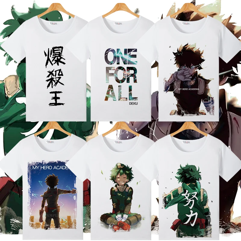Футболка для косплея моя геройская Академия Izuku Midoriya Bakugou Katsuki летняя футболка