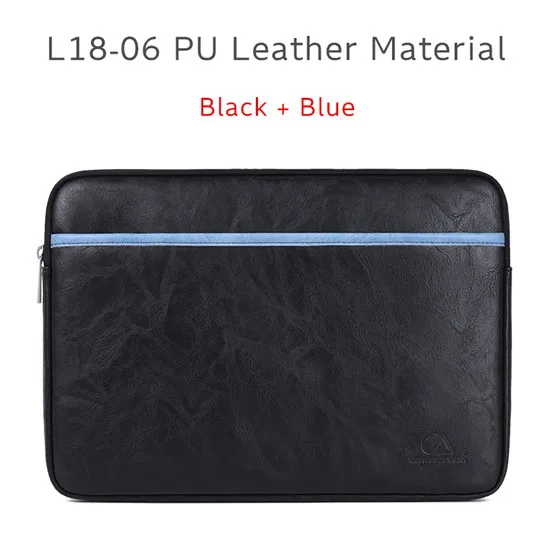 L18-06 Black Blue Новая брендовая сумка из искусственной кожи для ноутбука 1", 14", 1", 15,6", Чехол Для Macbook Air Pro 13,", 15,4", Прямая поставка L18-06 - Цвет: L18-06 Black Blue