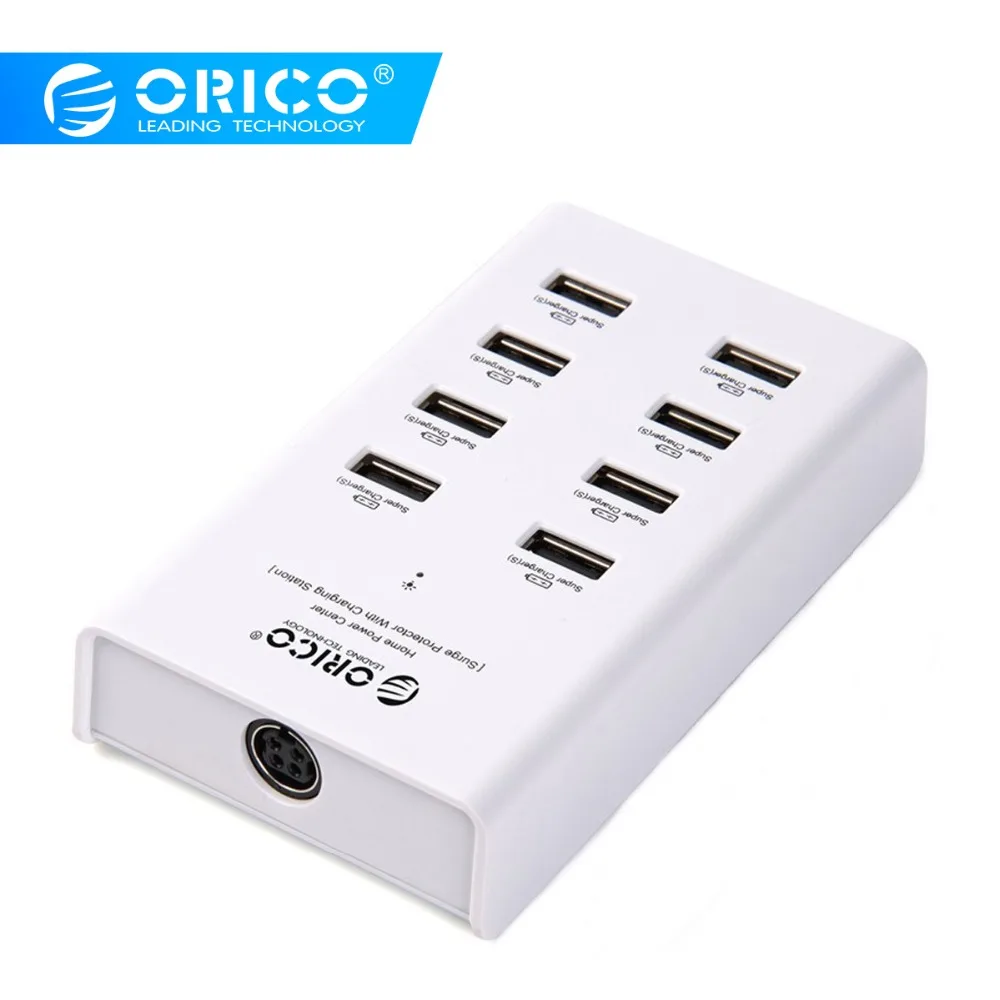 ORICO USB зарядное устройство 96 Вт 8 портов настольное умное для планшетного телефона