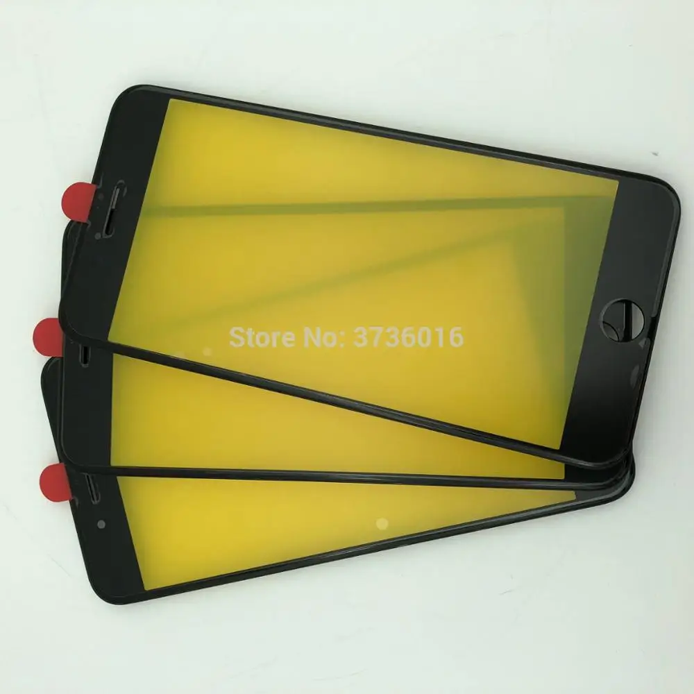 

oem quality cold press glass with frame for Phone 8 plus lcd refurbish super tight frame with anti oil and fingerprint coating