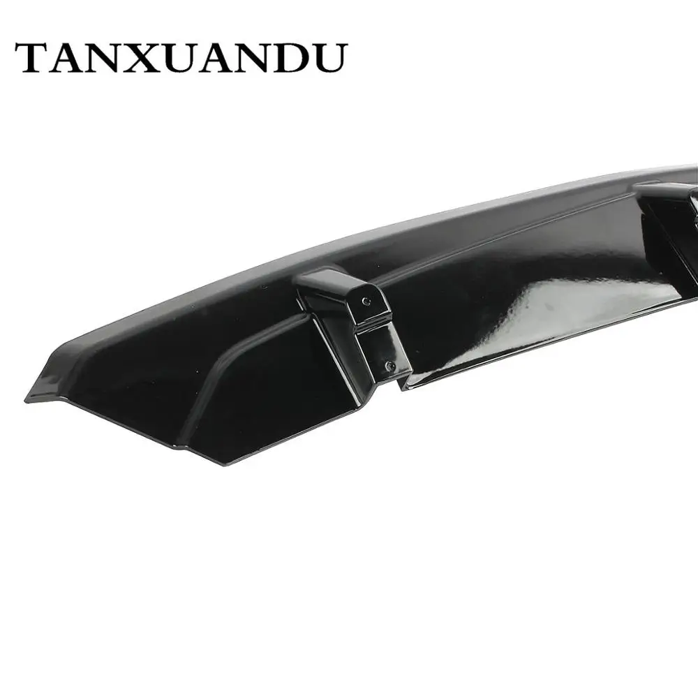 Окрашенный глянцевый черный 3 ступенчатый передний бампер спойлер для нижнего