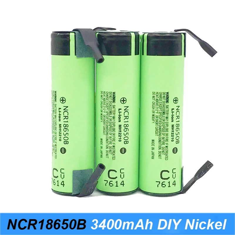 Аккумуляторная литий ионная батарея 18650 3400 мА · ч 3 7 В NCR18650B для фонарика