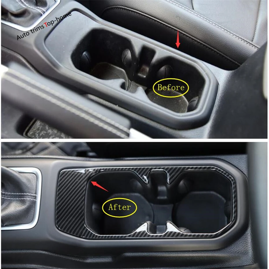 Передняя Крышка держателя стакана для воды yimaautotrim ABS подходит Jeep Wrangler JL 2018 2019 2020 Red