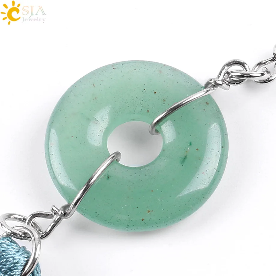 Женские длинные серьги CSJA в этническом стиле из шелка с кисточками Круглые