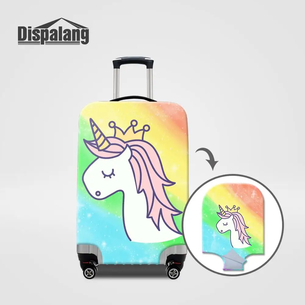 Luggage Cover16 Dispalang милый Единорог эластичный багажный Защитный чехол Детские Мультяшные пылезащитные Чехлы для чемоданов для 18-32 дюймов аксессуары для путешествий - Цвет: Luggage Cover16