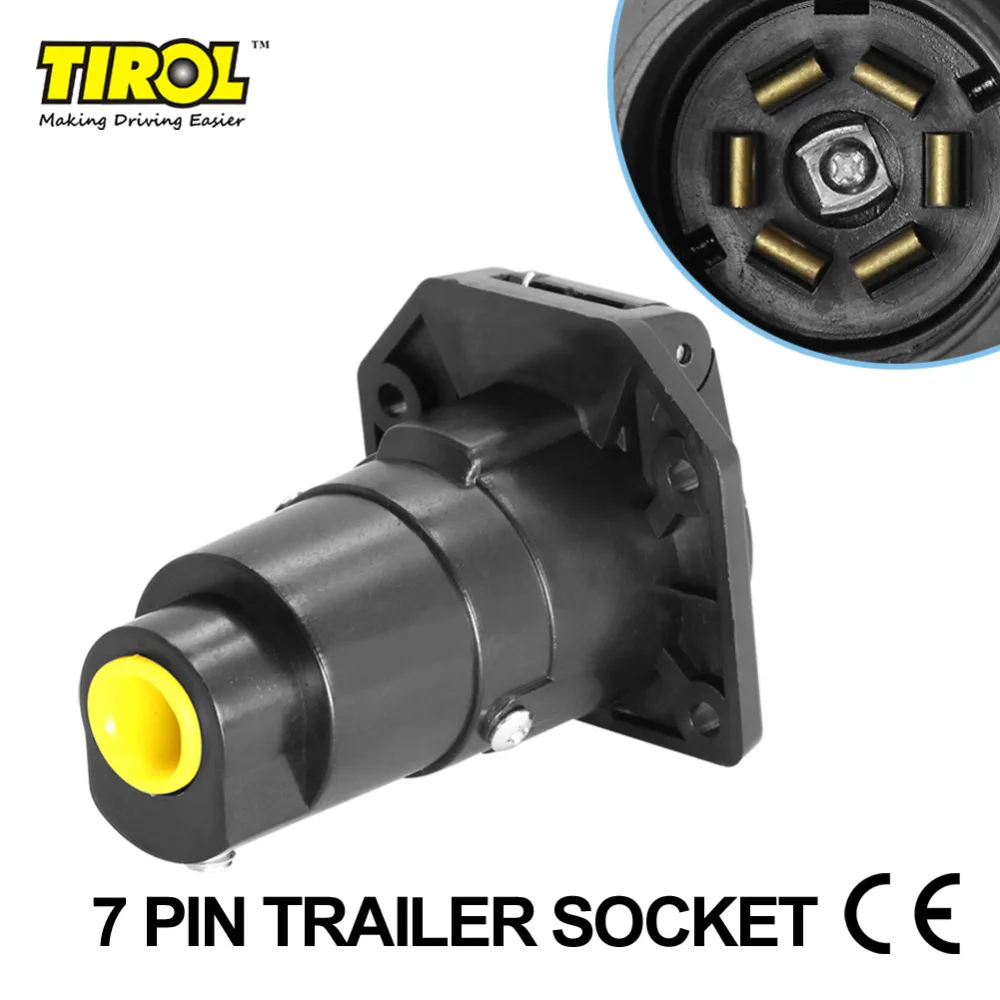 Tirol 7Pin TrailerSocket 7 ходовой круглый трейлер разъем RV свет Женский буксировочный
