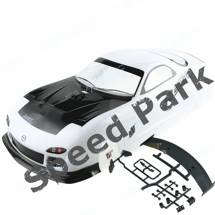 2 шт./лот Mazda RX7 1/10 1:10 ПВХ Окрашенный корпус 190 мм чехол с колесной базой RC хобби