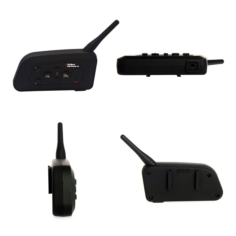2Pc 1200M V4 BT Multi Interphone Bluetooth Intercom Waterproof FM Motorcycle Headphone Helmet Headset Communicator 4 Riders | Автомобили и