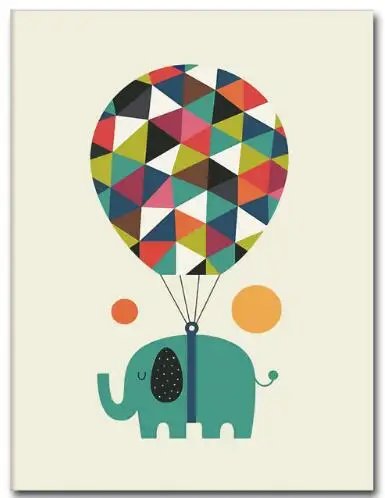 Картина для детской комнаты декор скандинавский искусство мультфильм животные