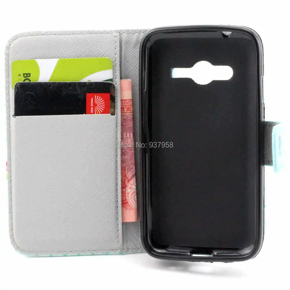 50pcs/lot For Samsung Galaxy Ace NXT 4 G313 G313H Owl Wallet Style 2 ID Card Slots Leather Case with Stand Free Shipping |