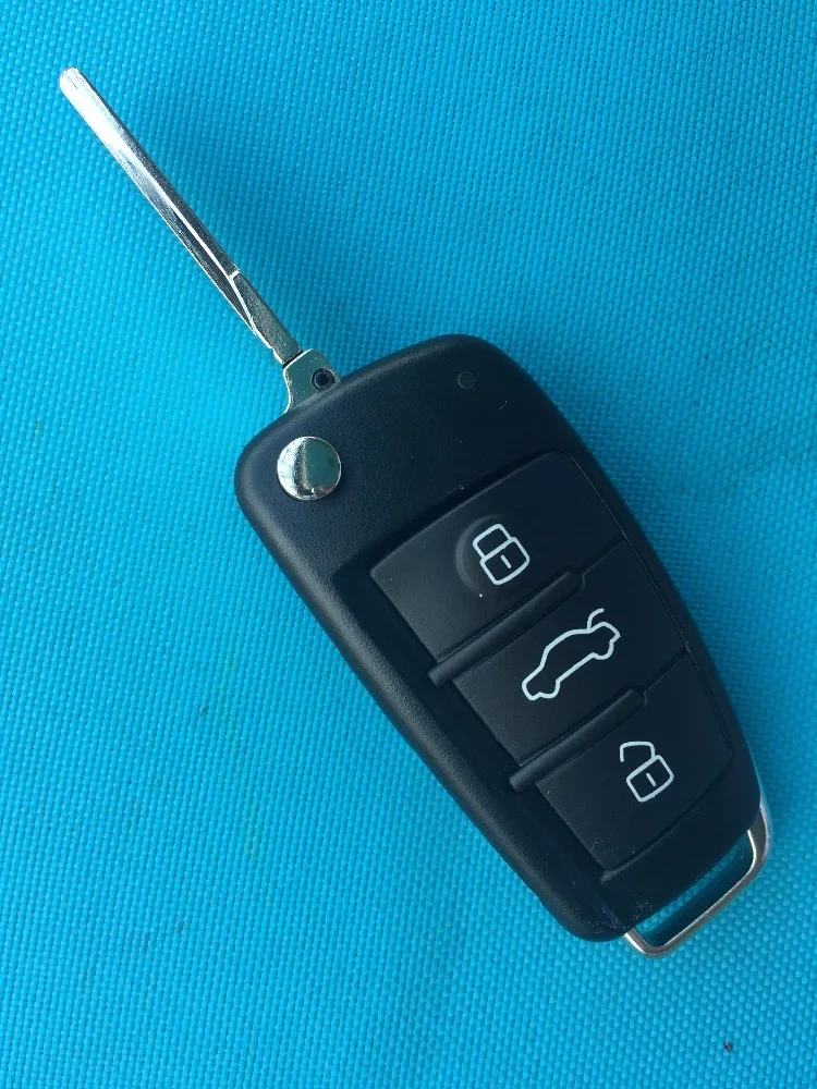 Раскладной флип ключ 3 кнопки дистанционного ключа оболочки крышки для Audi Q7 A3 A4 A6