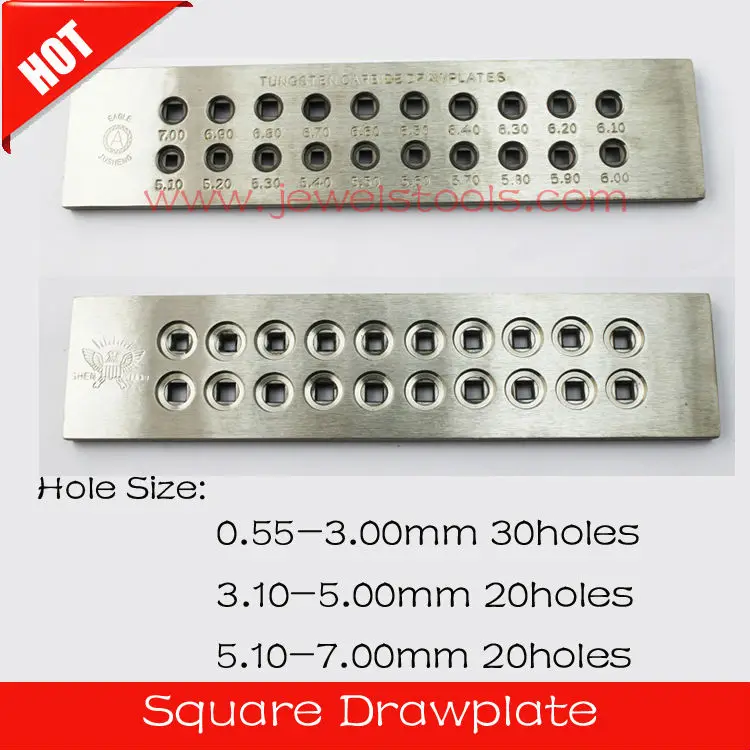 Drawplate из карбида вольфрама квадратной формы различные модели 3 10 5 00 мм 7 номер