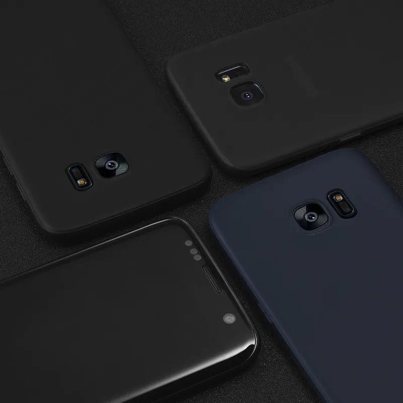 Ультра тонкий черный скраб матовый Мягкий силиконовый чехол из ТПУ для samsung Galaxy M20 A310 A510 A710 S9 S10E S10 плюс J6 J8 A6 A8 плюс
