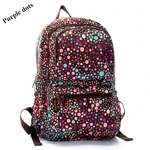 Purple dots Детский Школьный рюкзак vivisecret для мальчиков, Детский рюкзак, ранец, сумка-портфель с милым мультяшным принтом - Цвет: Purple dots