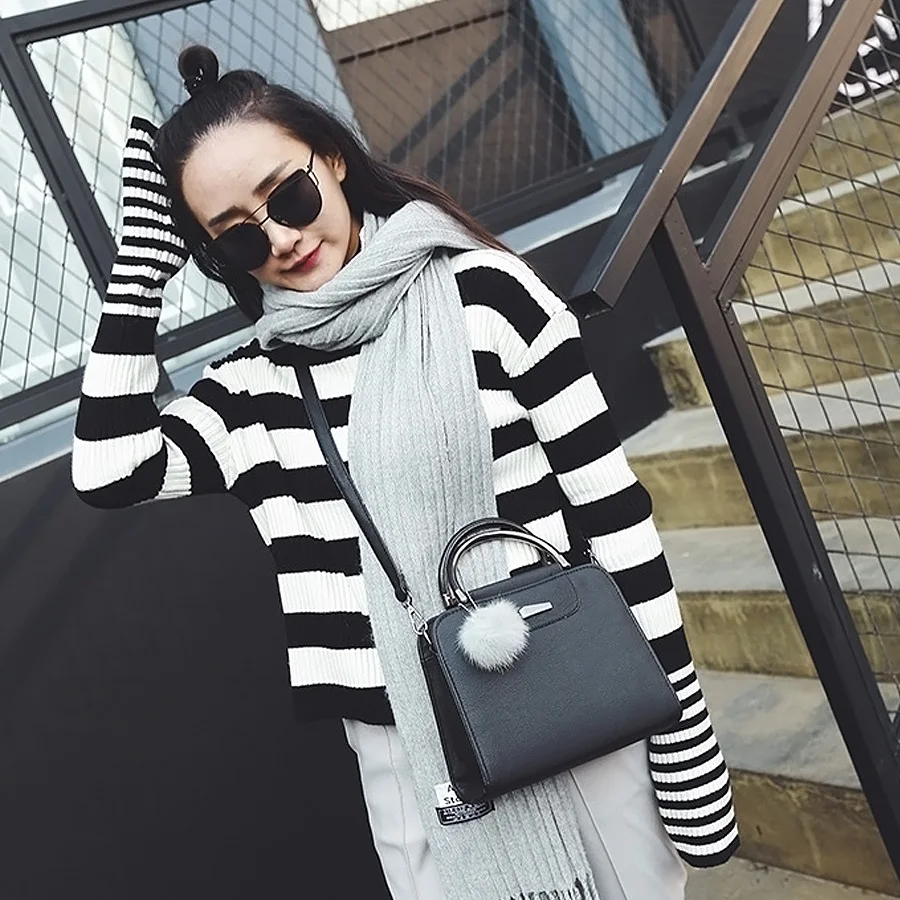 LANLOU 2020 сумка женская через плечо с помпоном роскошные сумки женские дизайнерские