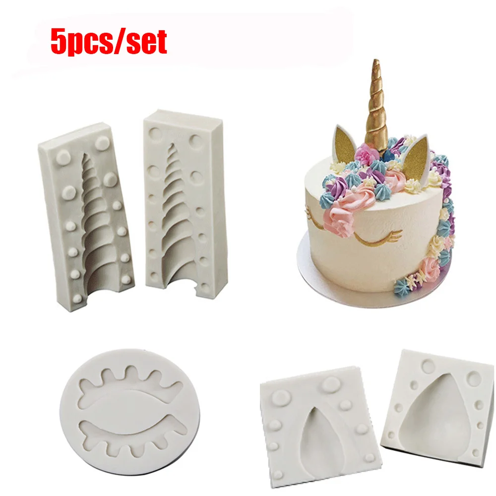 Силиконовая форма в виде единорога для глаз и ушей инструмент выпечки мастика