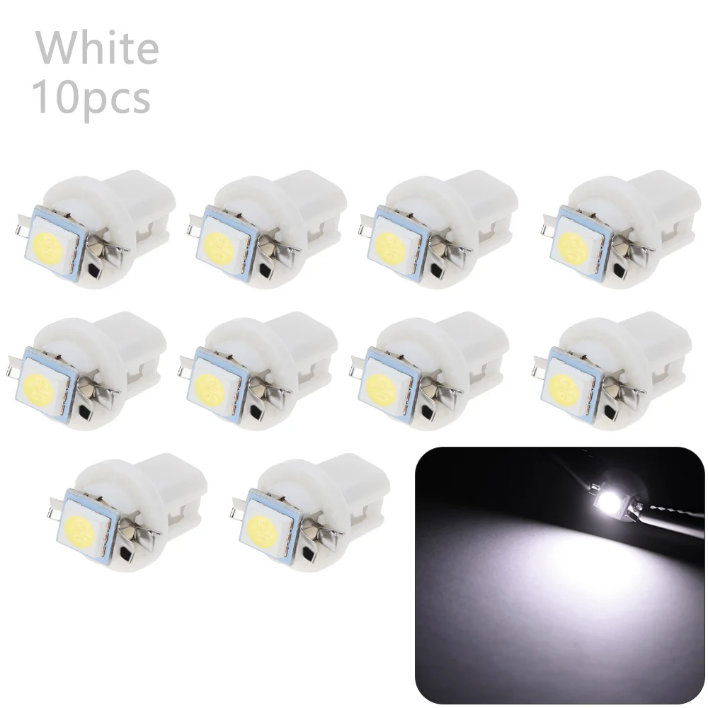 10 шт. B8.5D 509T B8.5 5050 Led 1 SMD T5 лампы для автомобиля датчик скорости приборной панели светильник приборной панели клиновидный для салона аксессуар