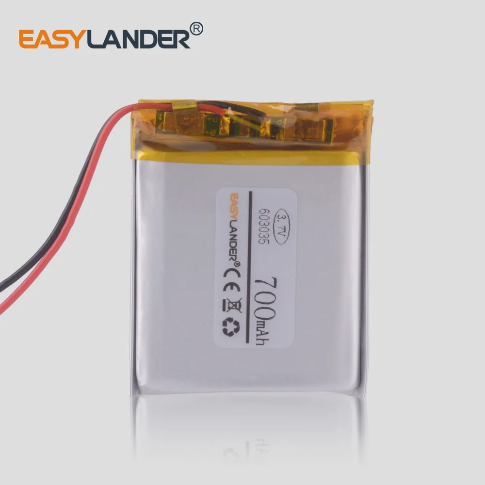 Полимерный аккумулятор 700 мАч 3 7 В 603035 умный дом литий ионный для навигации